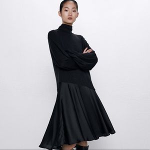 Zara NEW combination midi dress